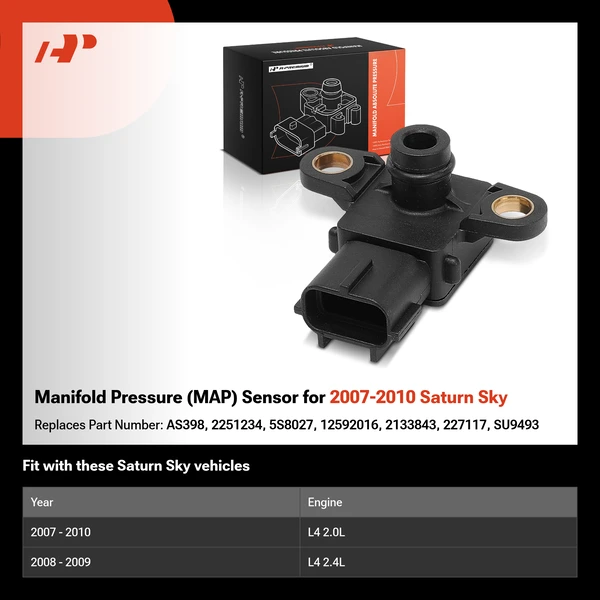 Manifold Pressure (MAP) Sensor for 2007-2010 Saturn Sky