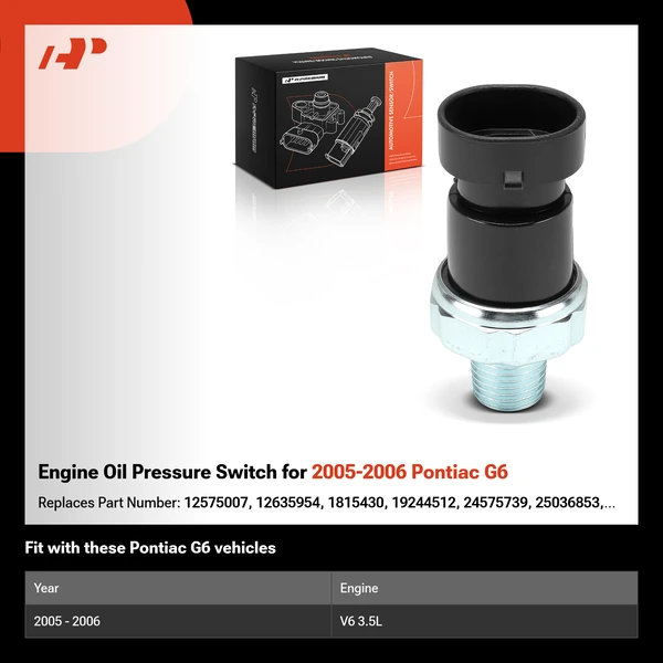 Engine Oil Pressure Switch for 2005-2006 Pontiac G6