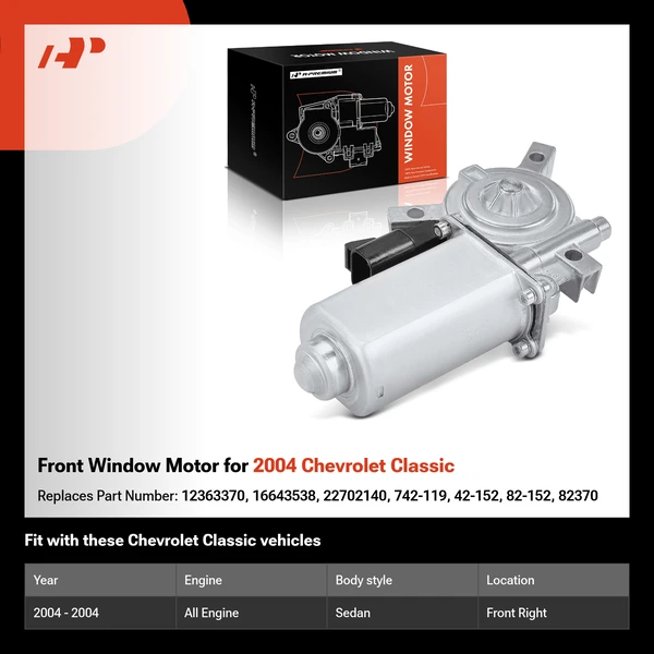 Front Window Motor for 2004 Chevrolet Classic