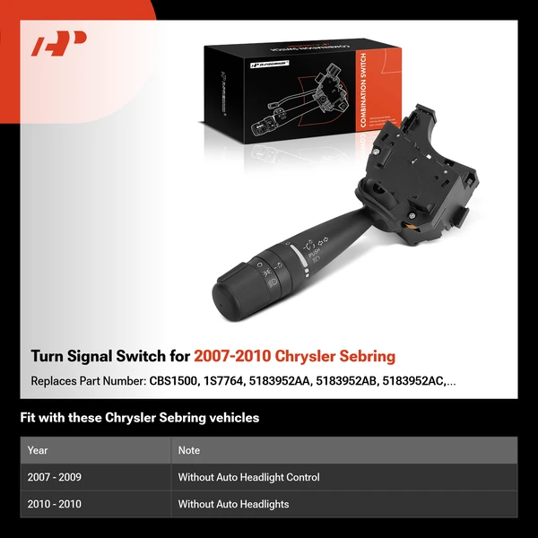 Turn Signal Switch for 2007-2010 Chrysler Sebring