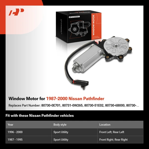 Window Motor for 1987-2000 Nissan Pathfinder