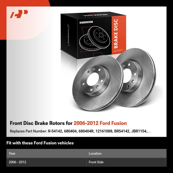 Front Disc Brake Rotors for 2006-2012 Ford Fusion