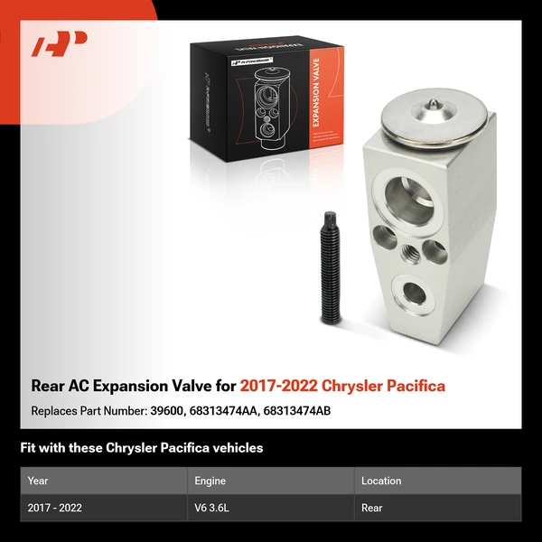Rear AC Expansion Valve for 2017-2022 Chrysler Pacifica