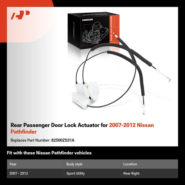 Rear Passenger Door Lock Actuator for 2007-2012 Nissan Pathfinder