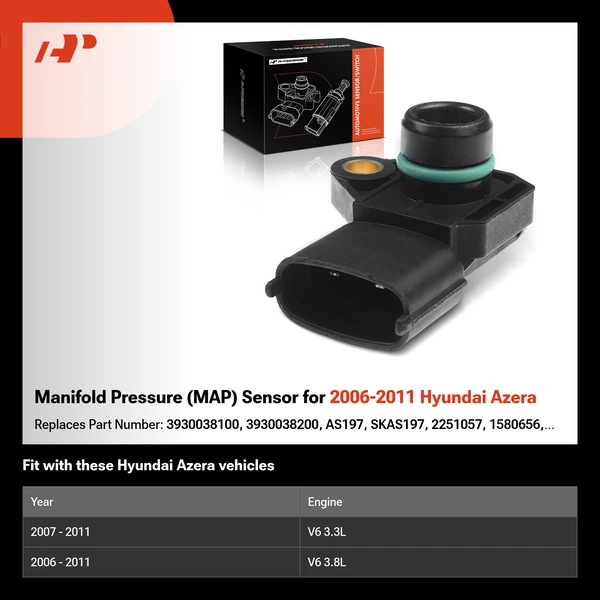 Manifold Pressure (MAP) Sensor for 2006-2011 Hyundai Azera