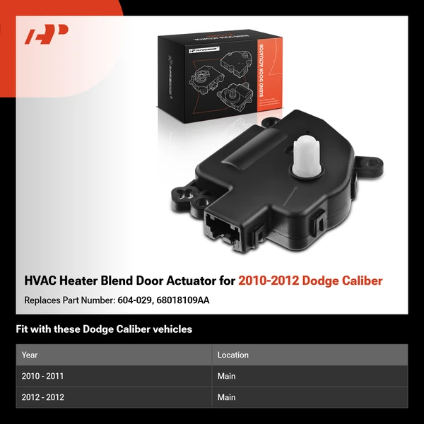 HVAC Heater Blend Door Actuator for 2010-2012 Dodge Caliber