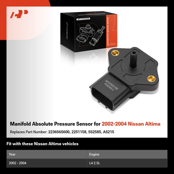 Manifold Absolute Pressure Sensor for 2002-2004 Nissan Altima