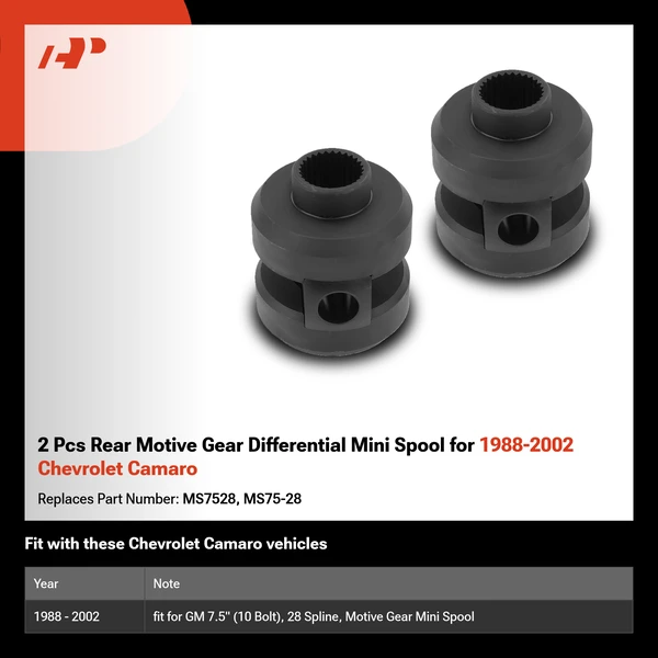 2 Pcs Rear Motive Gear Differential Mini Spool for 1988-2002 Chevrolet Camaro