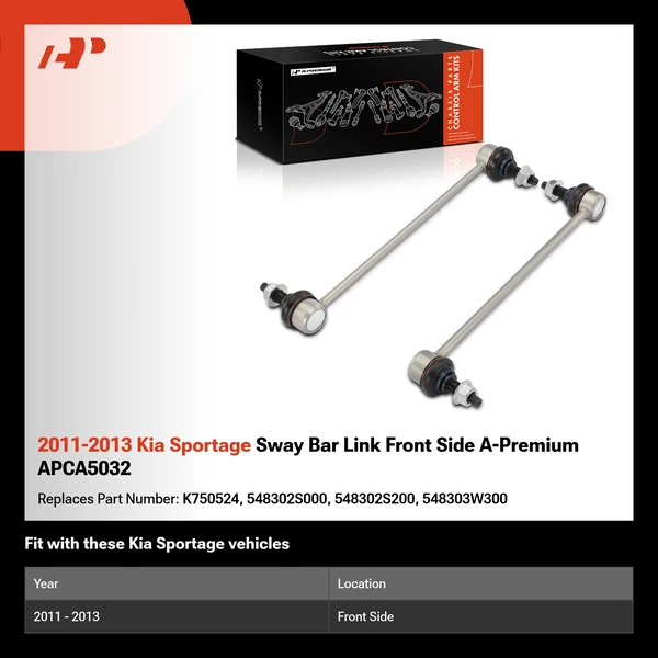 2011-2013 Kia Sportage Sway Bar Link Front Side A-Premium APCA5032