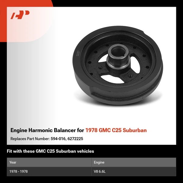 Engine Harmonic Balancer for 1978 GMC C25 Suburban