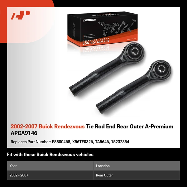 2002-2007 Buick Rendezvous Tie Rod End Rear Outer A-Premium APCA9146