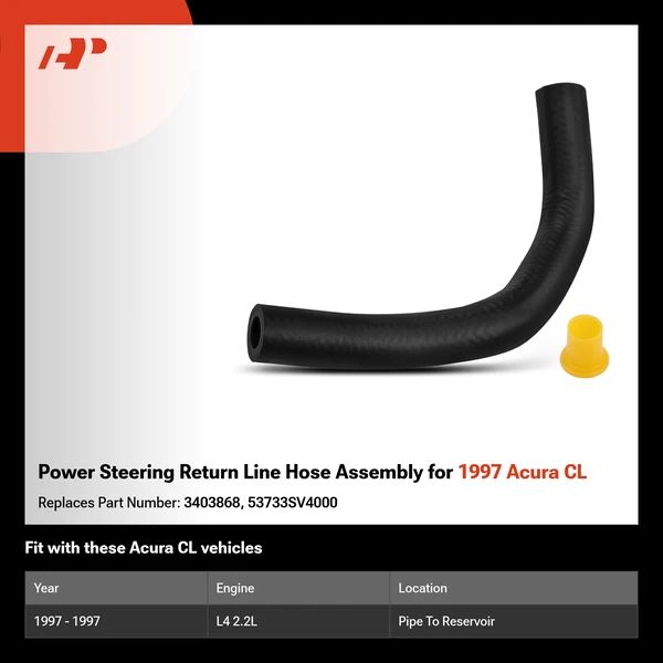 Power Steering Return Line Hose Assembly for 1997 Acura CL