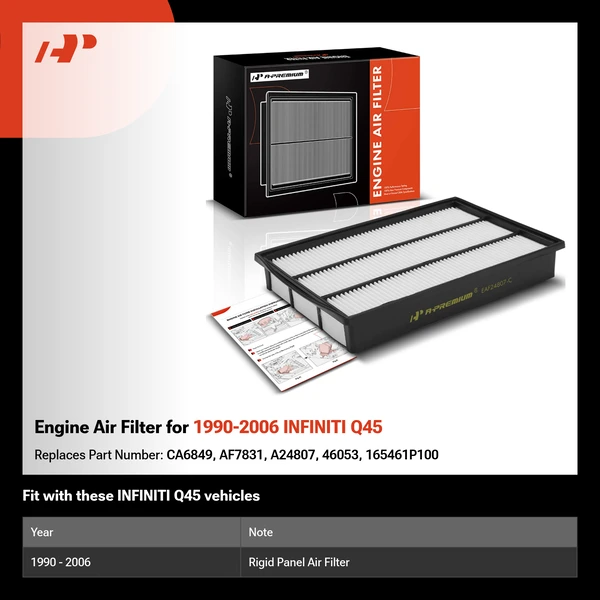 Engine Air Filter for 1990-2006 INFINITI Q45
