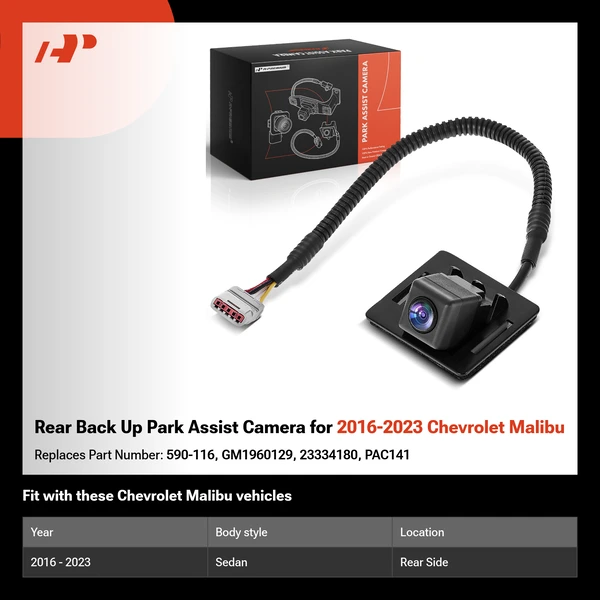 Rear Back Up Park Assist Camera for 2016-2023 Chevrolet Malibu