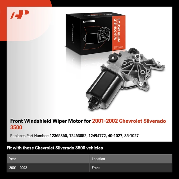 Front Windshield Wiper Motor for 2001-2002 Chevrolet Silverado 3500