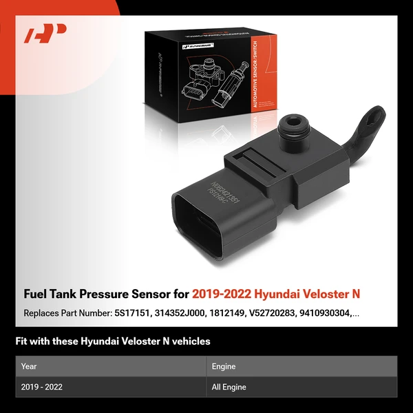 Fuel Tank Pressure Sensor for 2019-2022 Hyundai Veloster N