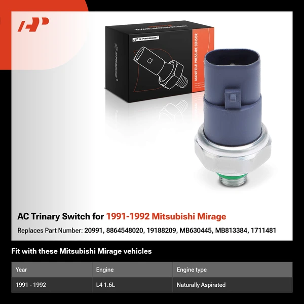 AC Trinary Switch for 1991-1992 Mitsubishi Mirage