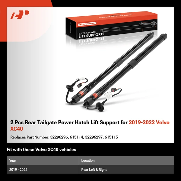 2 Pcs Rear Tailgate Power Hatch Lift Support for 2019-2022 Volvo XC40