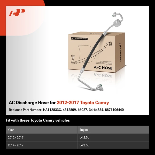 AC Discharge Hose for 2012-2017 Toyota Camry