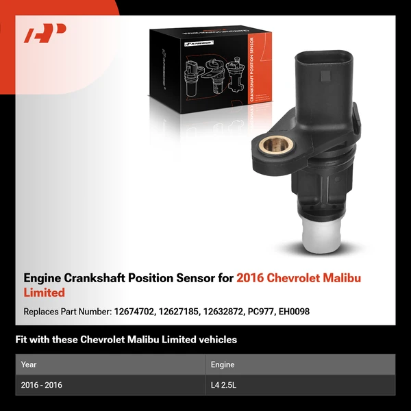 Engine Crankshaft Position Sensor for 2016 Chevrolet Malibu Limited