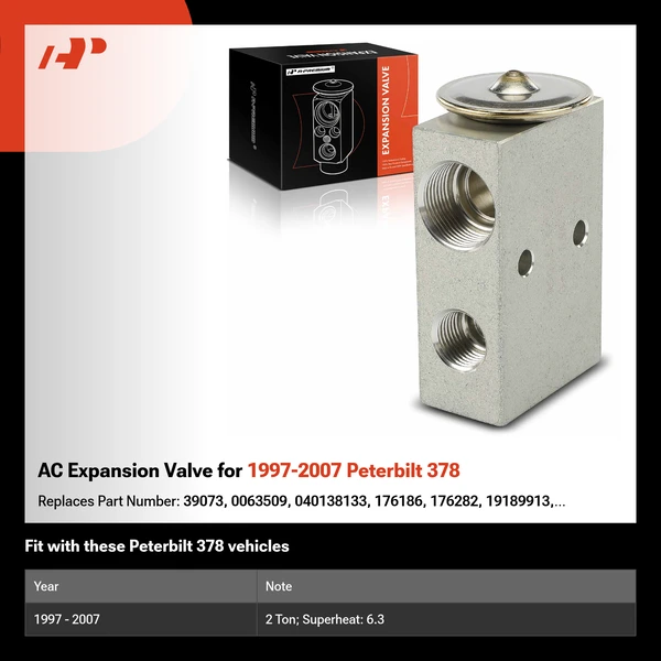 AC Expansion Valve for 1997-2007 Peterbilt 378