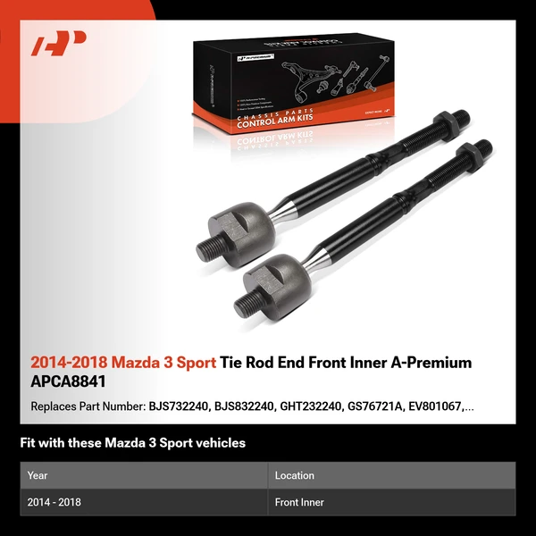 2014-2018 Mazda 3 Sport Tie Rod End Front Inner A-Premium APCA8841