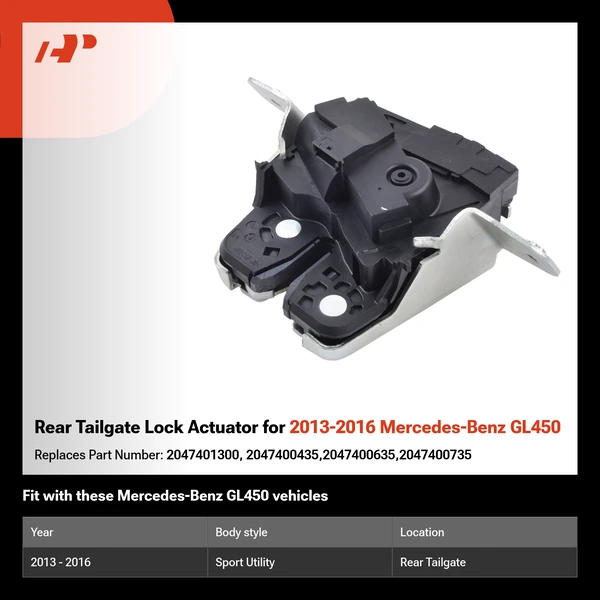 Rear Tailgate Lock Actuator for 2013-2016 Mercedes-Benz GL450