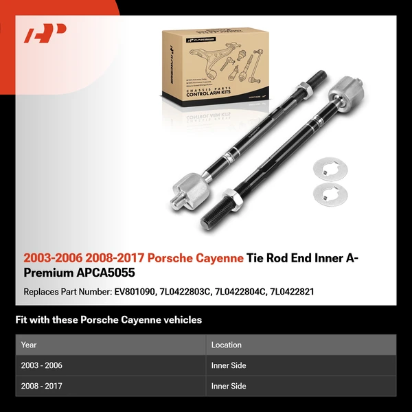 2003-2006 2008-2017 Porsche Cayenne Tie Rod End Inner A-Premium APCA5055