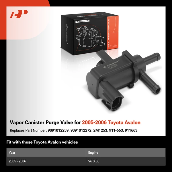 Vapor Canister Purge Valve for 2005-2006 Toyota Avalon