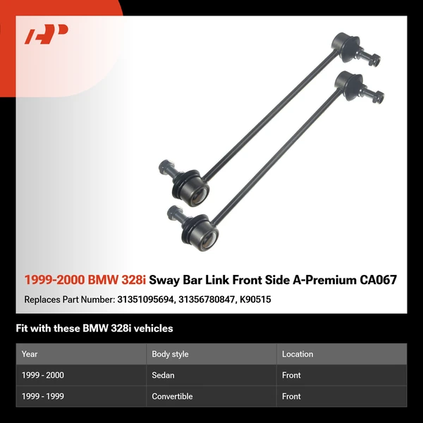 1999-2000 BMW 328i Sway Bar Link Front Side A-Premium CA067