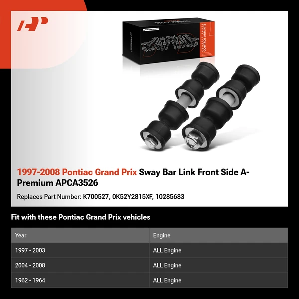 1997-2008 Pontiac Grand Prix Sway Bar Link Front Side A-Premium APCA3526
