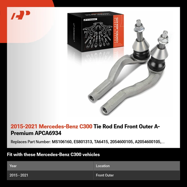 2015-2021 Mercedes-Benz C300 Tie Rod End Front Outer A-Premium APCA6934