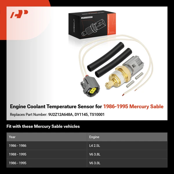 Engine Coolant Temperature Sensor for 1986-1995 Mercury Sable