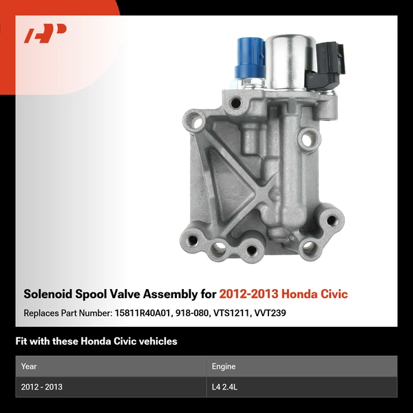 Solenoid Spool Valve Assembly for 2012-2013 Honda Civic