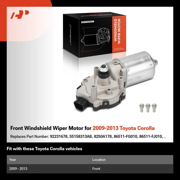 Front Windshield Wiper Motor for 2009-2013 Toyota Corolla