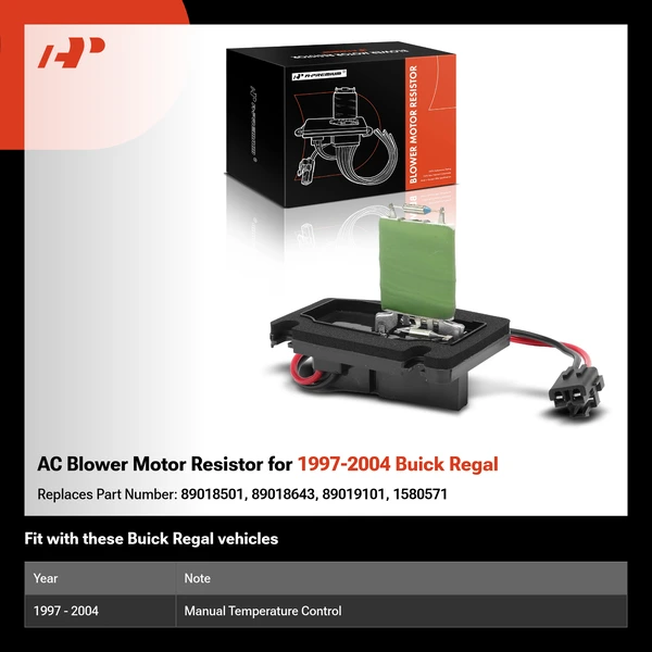 AC Blower Motor Resistor for 1997-2004 Buick Regal