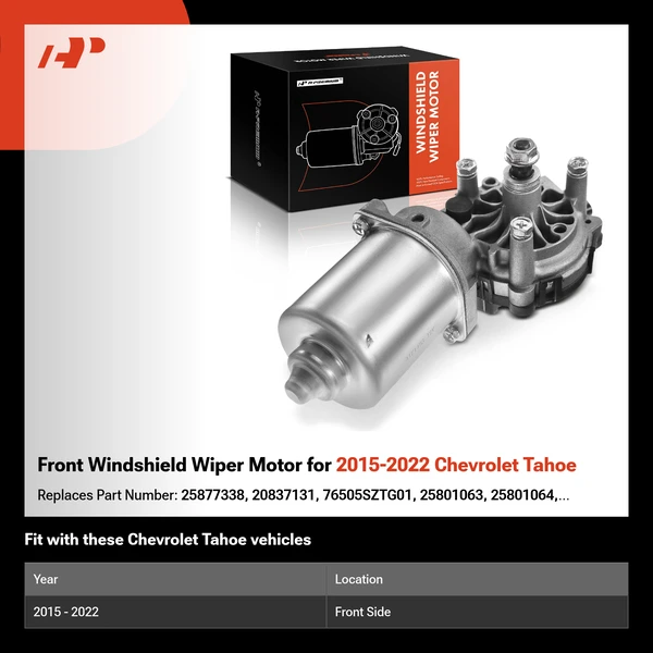 Front Windshield Wiper Motor for 2015-2022 Chevrolet Tahoe
