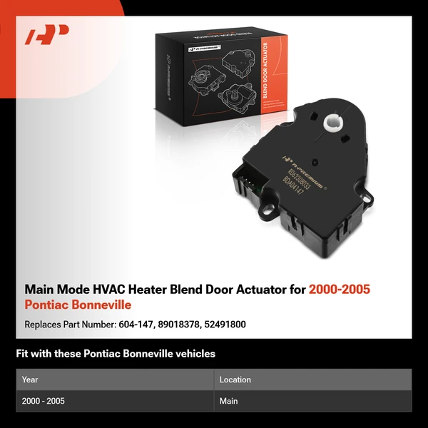 Main Mode HVAC Heater Blend Door Actuator for 2000-2005 Pontiac Bonneville