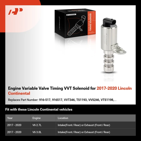 Engine Variable Valve Timing VVT Solenoid for 2017-2020 Lincoln Continental