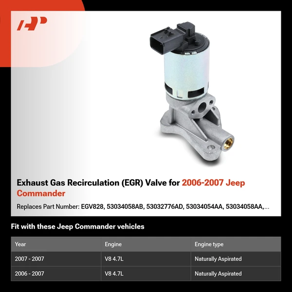 Exhaust Gas Recirculation (EGR) Valve for 2006-2007 Jeep Commander