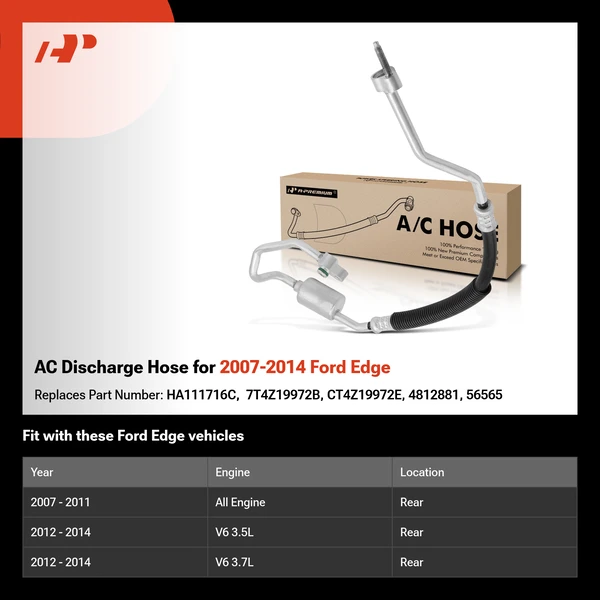 AC Discharge Hose for 2007-2014 Ford Edge