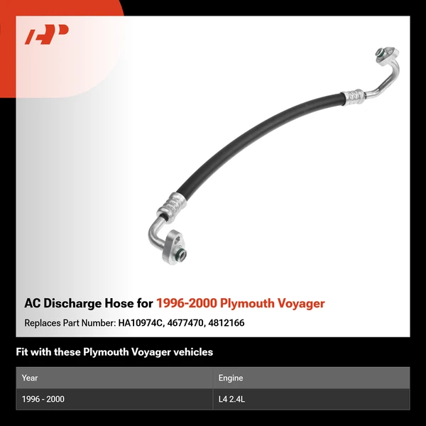 AC Discharge Hose for 1996-2000 Plymouth Voyager
