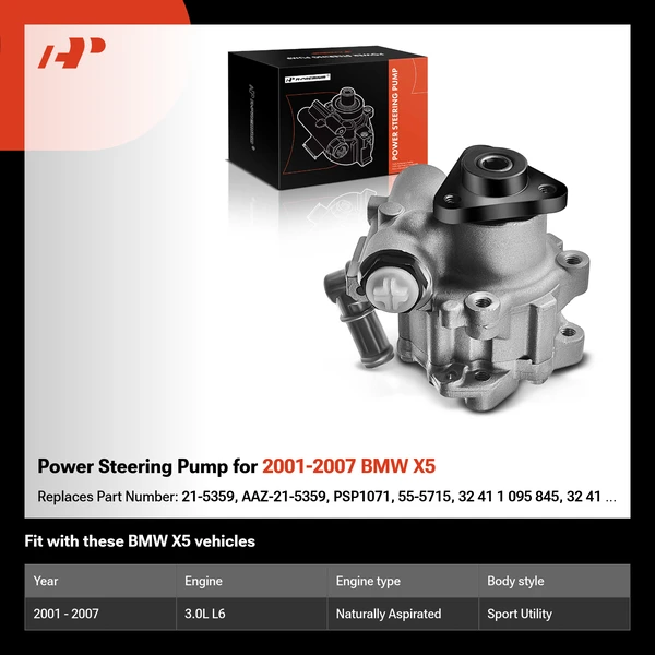 Power Steering Pump for 2001-2007 BMW X5