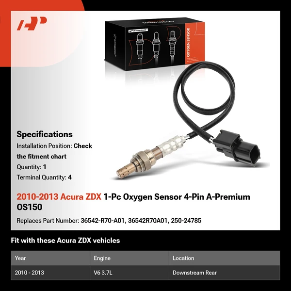 2010-2013 Acura ZDX 1-Pc Oxygen Sensor 4-Pin A-Premium OS150