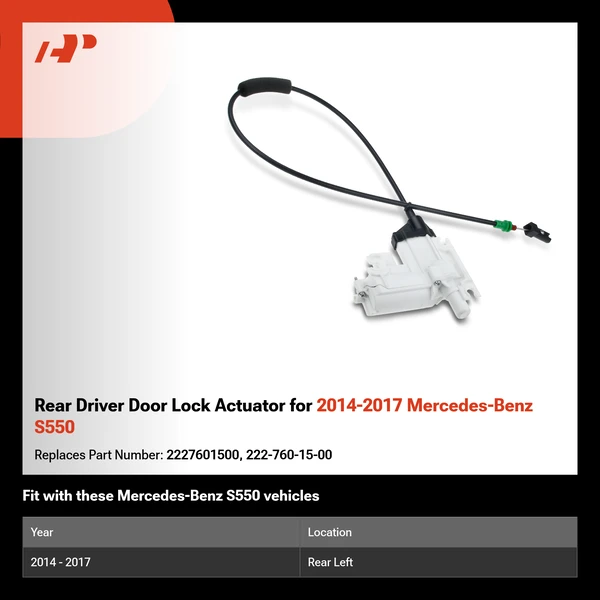 Rear Driver Door Lock Actuator for 2014-2017 Mercedes-Benz S550