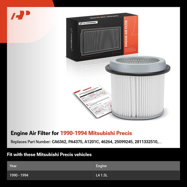Engine Air Filter for 1990-1994 Mitsubishi Precis