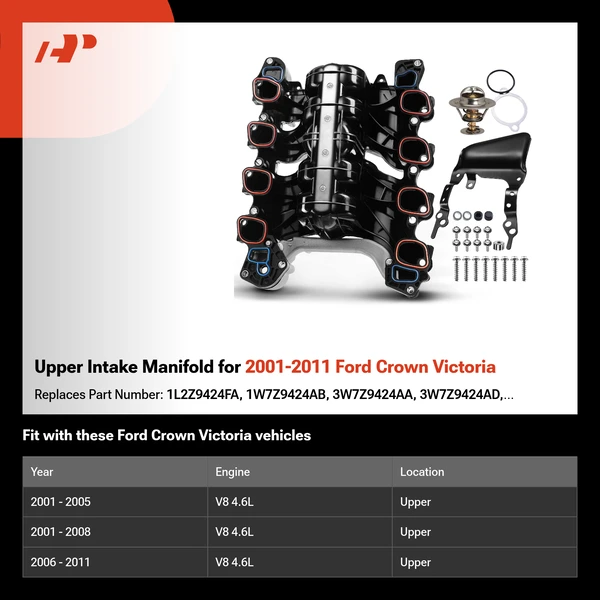 Upper Intake Manifold for 2001-2011 Ford Crown Victoria