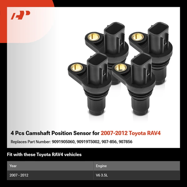 4 Pcs Camshaft Position Sensor for 2007-2012 Toyota RAV4