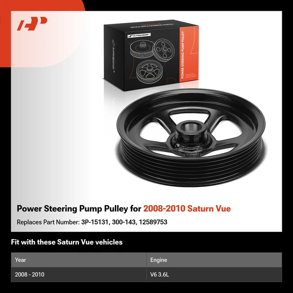 Power Steering Pump Pulley for 2008-2010 Saturn Vue