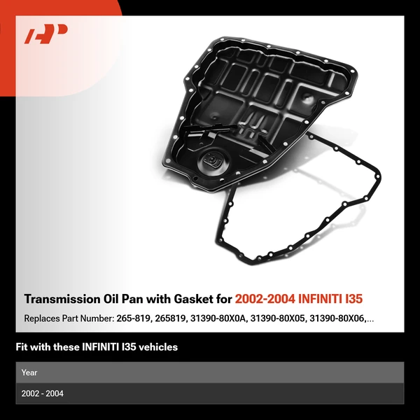 Transmission Oil Pan with Gasket for 2002-2004 INFINITI I35